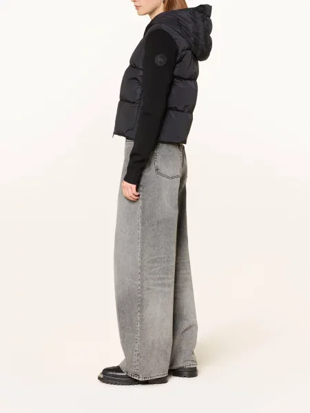 Canada Goose Péřová Bunda Hybridge® Ze Směsi Materiálů černá