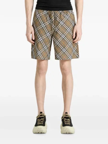 Pantaloni scurți Burberry în carouri cu cordon