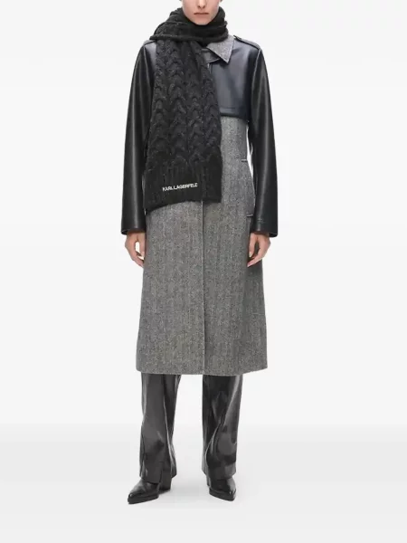 Fular Karl Lagerfeld tricotate gri