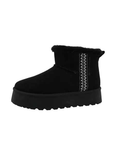 TOM TAILOR Botine gri închis / negru alb