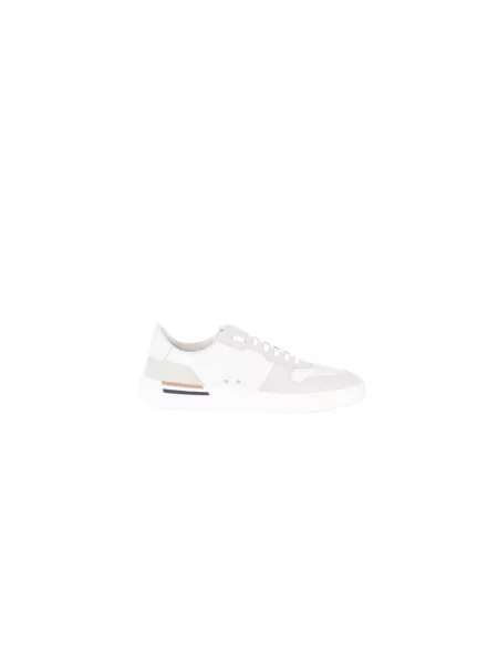 Sneakersy Boss skórzane białe