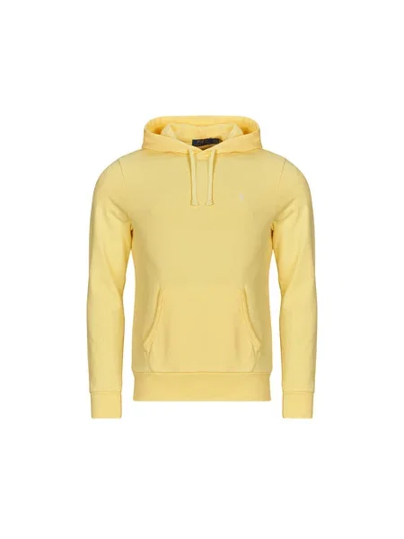 Polo Ralph Lauren pulover s kapuco bombažen rumena
