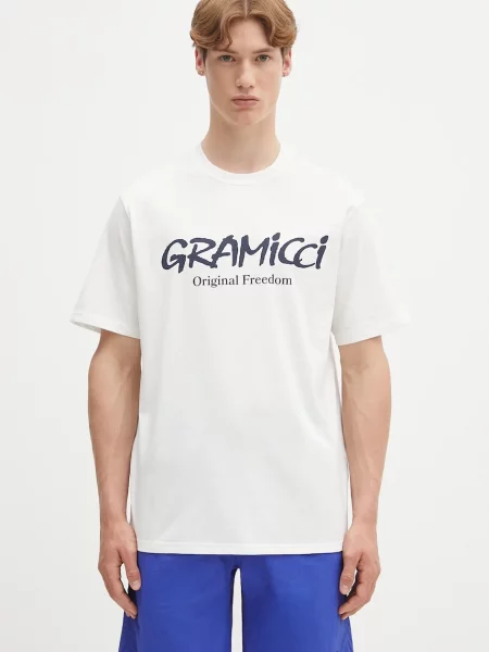 Gramicci tricou Original Freedom Logo Tee alb