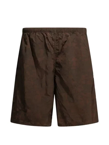 Pantaloni scurți Beams Plus cu model floral cu imagine maro