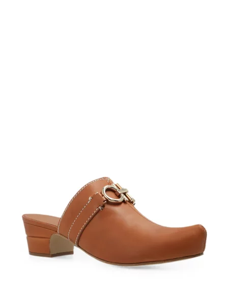Papuci tip mules Ferragamo maro