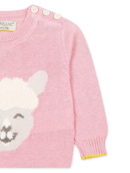 Sweter dziecięcy Gensami różowy