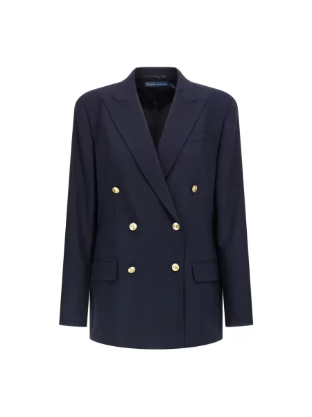 Marynarka Polo Ralph Lauren wełniana dwurzędowa niebieska