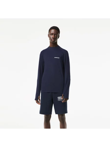 Lacoste kardigan z flaneli bawełnianej we wzór tartanu z dekoltem w kształcie litery V