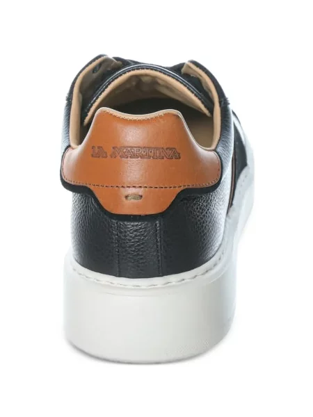 Sneakerși La Martina din piele negru