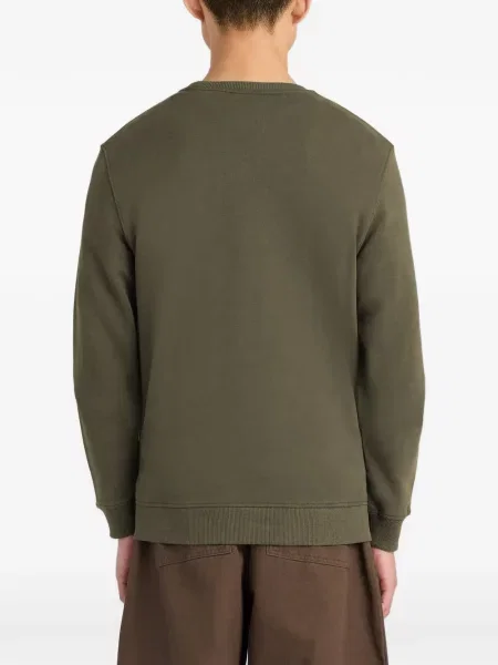 Hanorac crewneck Lyle & Scott cu decolteu rotund cu autograf verde