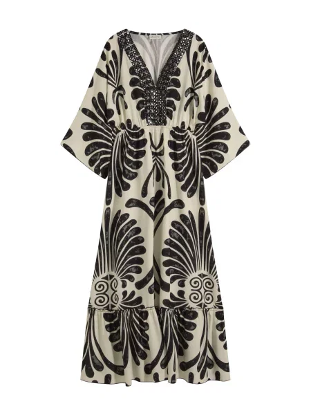 Bonprix Rochie de vară bej deschis negru