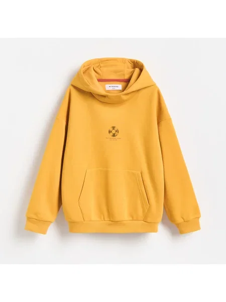 Reserved Mikina oversized s potiskem oranžová