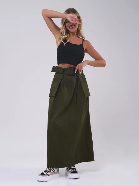 ISSA Plus Спідниця максі хакі