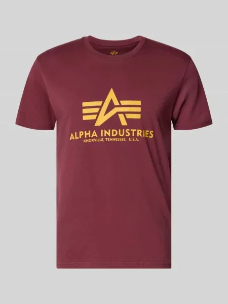 Alpha Industries t-shirt Basic T-Shirt z nadrukiem czerwony