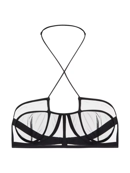 Sutien Nensi Dojaka plasă cu gât halter negru
