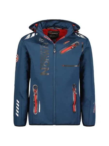 Turystyczna kurtka softshell GEOGRAPHICAL NORWAY ROYAUTE DB NAVY RED MEN… czerwona