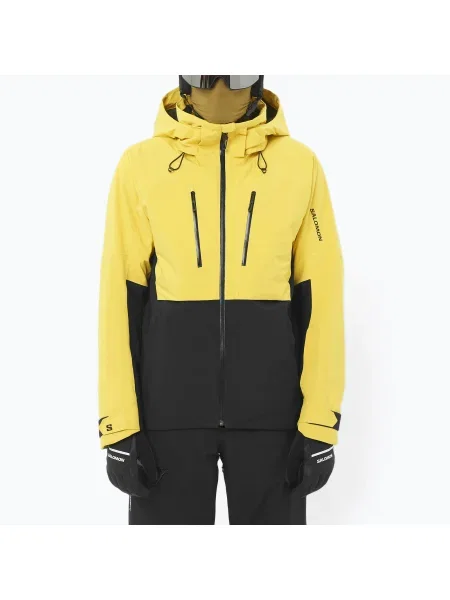 Мъжко ски яке Salomon Brilliant cress green/deep black черно