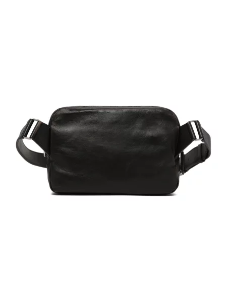 Torba crossbody Prada skórzana z przetarciami brązowa