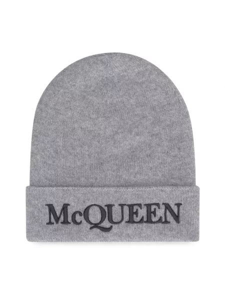 Czapka Alexander Mcqueen z logo szara