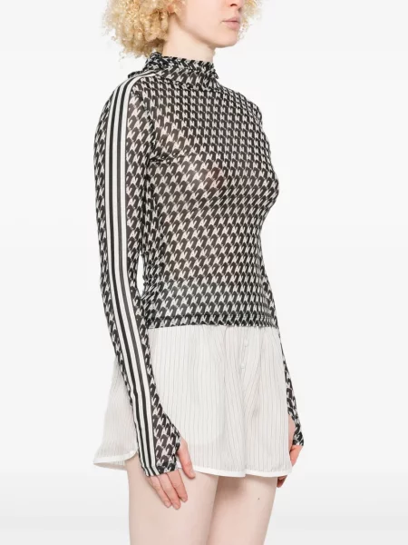 Plisované kraťasy Adidas se síťovinou s výšivkou černé