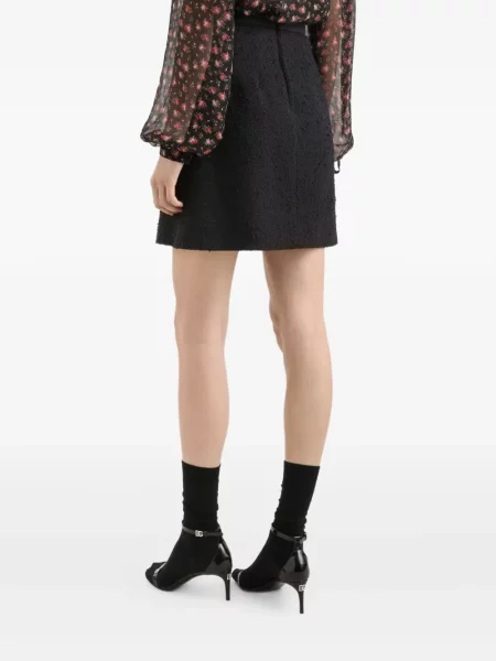 Fusta mini Dolce & Gabbana din tweed negru