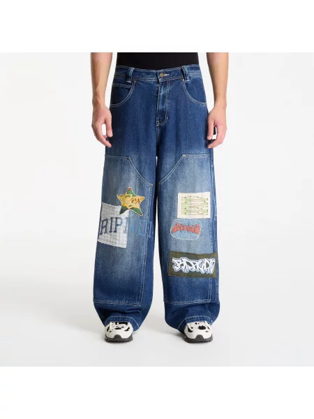 Jeansy RIPNDIP Skyline Wide Fit Carpenter Pant Light Wash Denim S