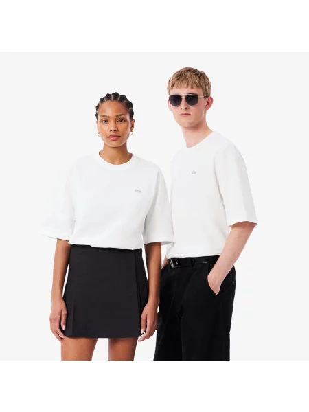Loose Fit Heavy Cotton Jersey T-shirt біла