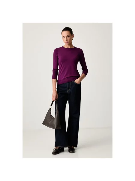 Sweter Trussardi fioletowy