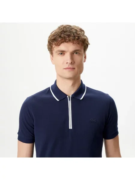 Lacoste Koszulka Polo Slim Fit granatowa