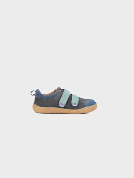 Дитячі Кросівки повсякденні OSIK Barefoot Glibbo school Iceland Blue шкіра/замша синій