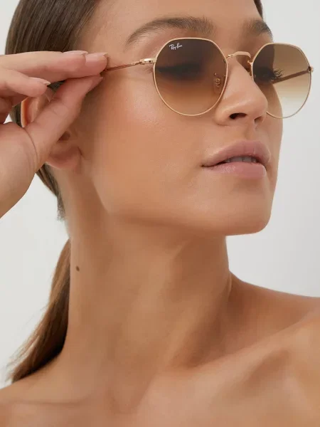 Okulary przeciwsłoneczne Ray-Ban Jack gold/green żółte