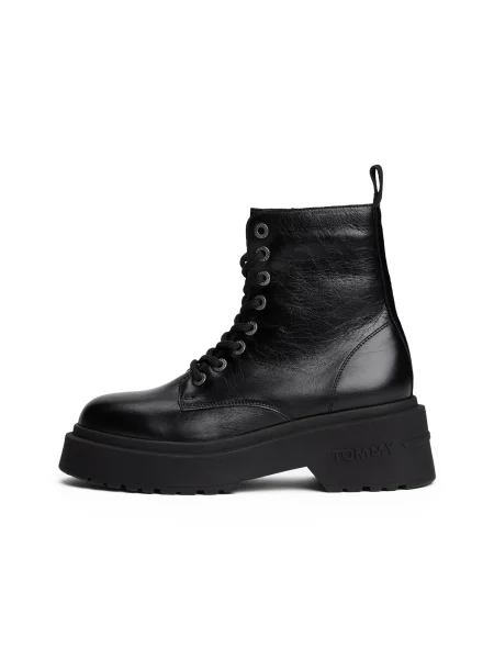 Tommy Jeans Ghete cu șireturi negru