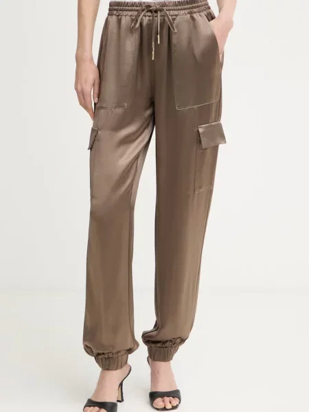 Guess hlače cargo za žene NEW MARZIA smeđa