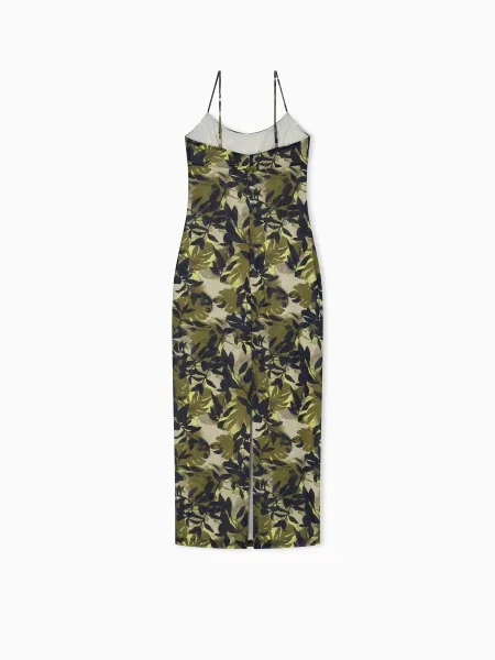 Платье миди Armani Exchange зеленое