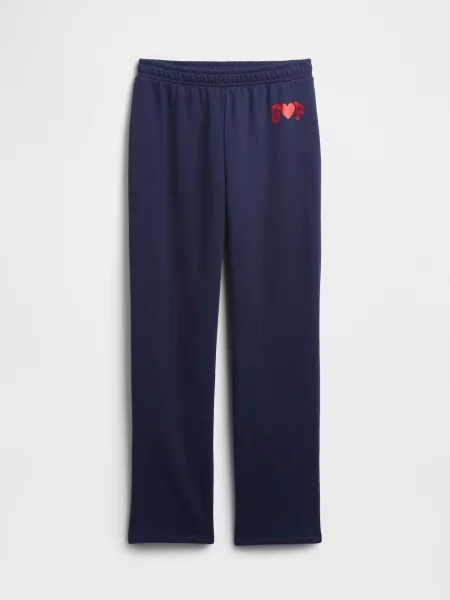 Pantaloni sport Gap cu autograf albastru