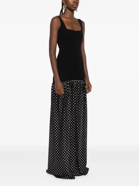 Rochie maxi Roserry cu buline de costum negru