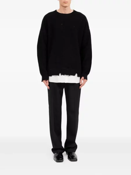 Pulover Mm6 Maison Margiela cu decolteu rotund negru