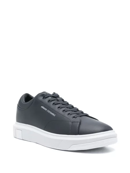 Sneakerși Armani Exchange din piele cu imagine albastru