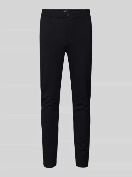 Jeansy o kroju slim fit z dodatkiem streczu model ‘Mark’ Only & Sons czarne