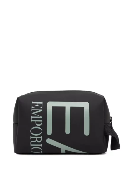 Geantă Ea7 Emporio Armani cu imagine negru