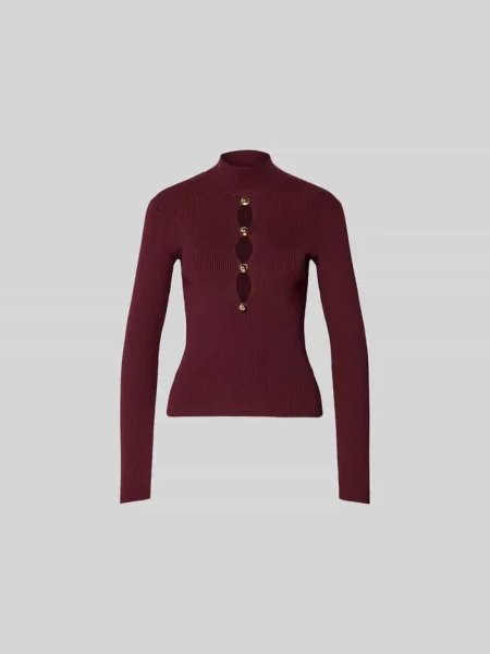 Bluzka z długim rękawem o kroju slim fit z mieszanki Self-portrait