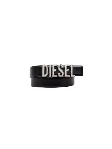 Pasek Diesel skórzany czarny