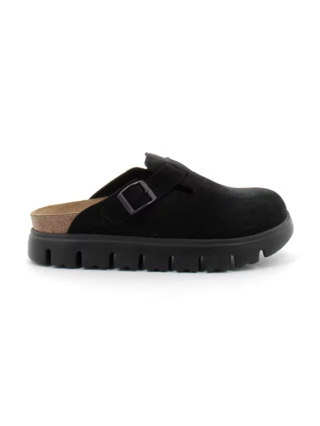 Klapki Birkenstock skórzane czarne
