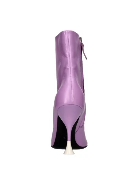 Buty do kostki 3juin skórzane fioletowe