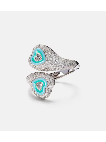 Prstan Kamyen z vzorcem srca bela