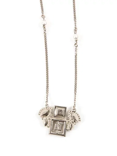Křišťálový náhrdelník Chanel Pre-owned stříbrný
