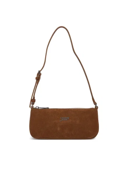 Tommy Jeans Geantă Tjw Must Suede Shoulder Bag maro