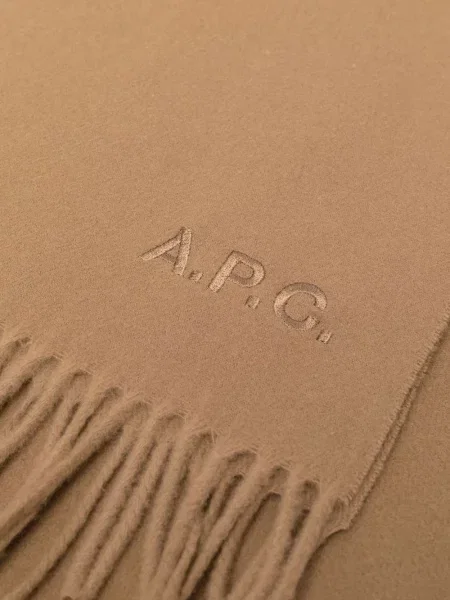 Szal A.p.c. z frędzli brązowa