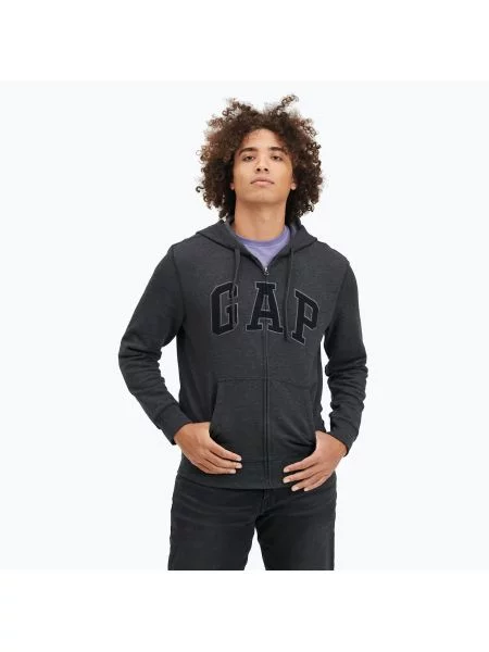 Bluza GAP Logo Fullzip Hoodie New Charcoal Grey S szara