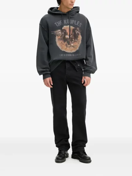 Hanorac cu glugă The Kooples gri